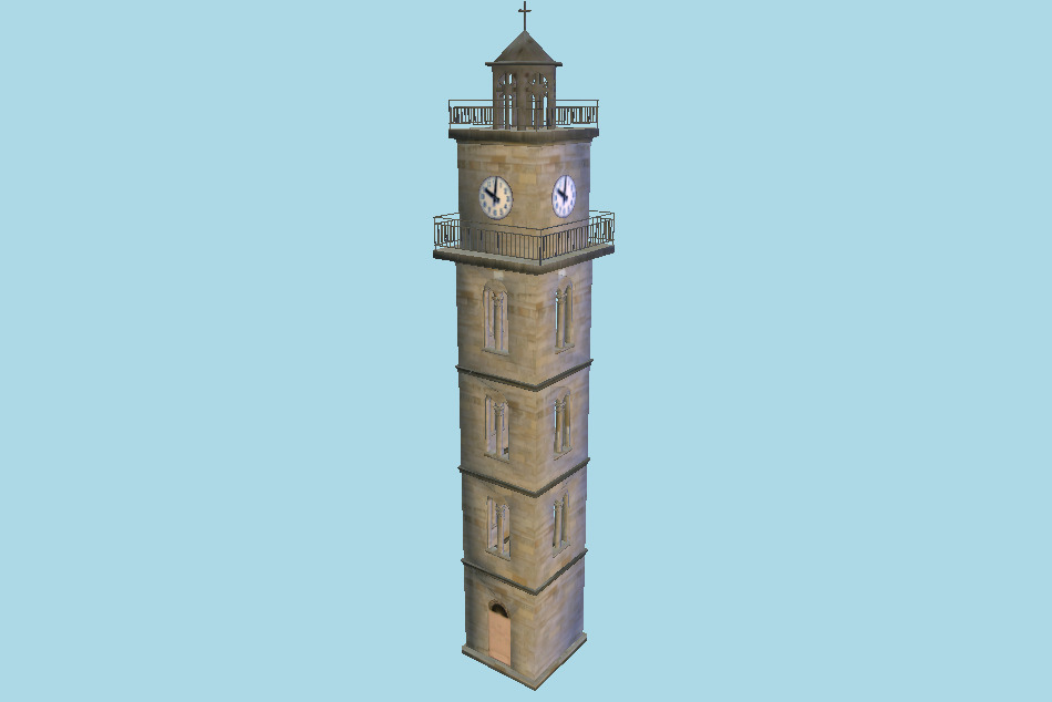 Church Bell Tower 3d model
